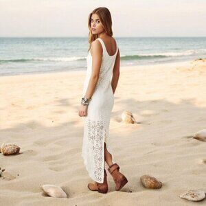 Jen’s Pirate Booty ✦ Wilde Sundress ✦ Casablanca White Crochet Lace Midi Sz XS